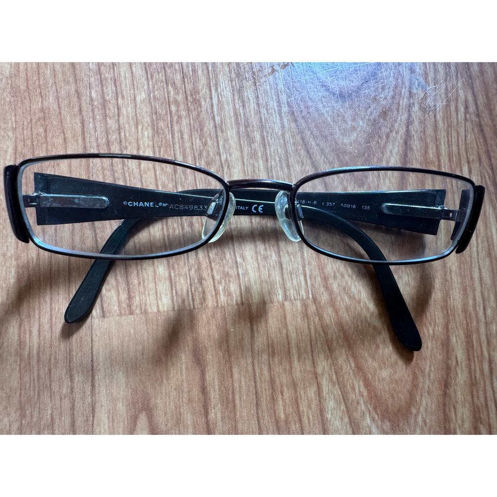 CHANEL 2118-H-B c.108 Italy Eyeglasses Frame 50-16-135 Pearls & Crystals Logo - Picture 2 of 5